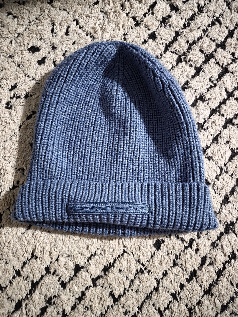 Oakley Men's Slate Blue Ribbed Knit Beanie